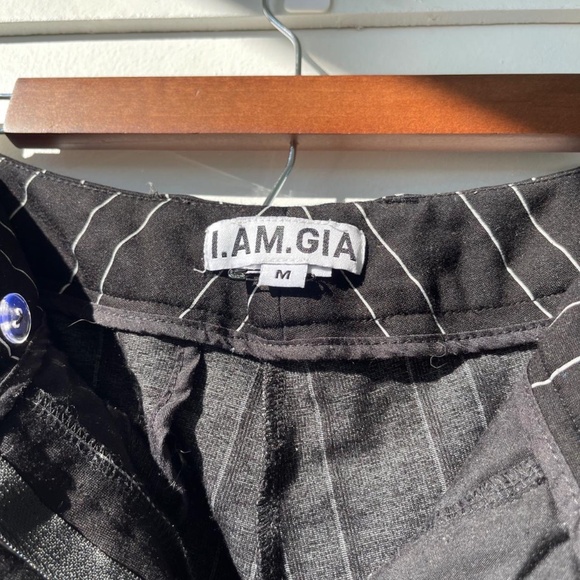 I.AM.GIA Black and White Striped Pants - Picture 4 of 7